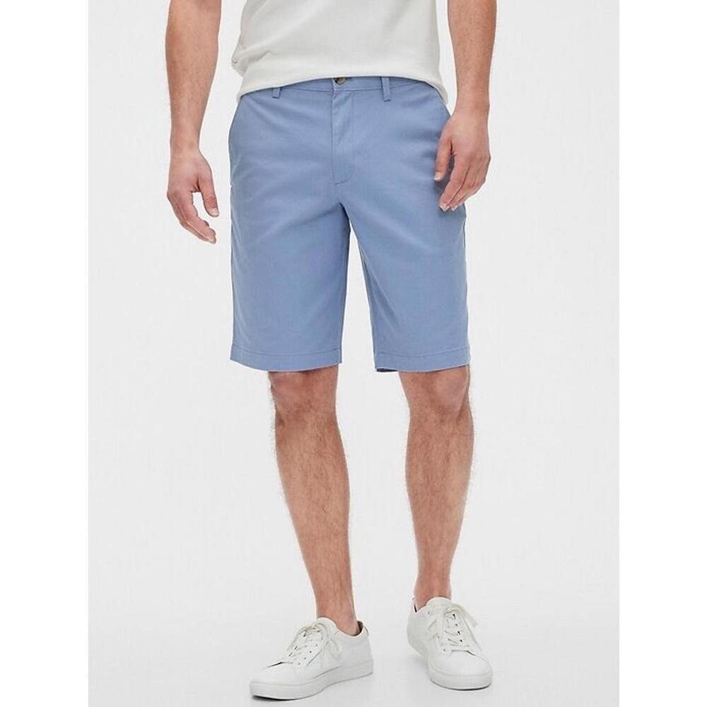 Banana Republic 11" EMERSON STRAIGHT FIT STRETCH SHORT Cotton Stretch Blue Sz 36